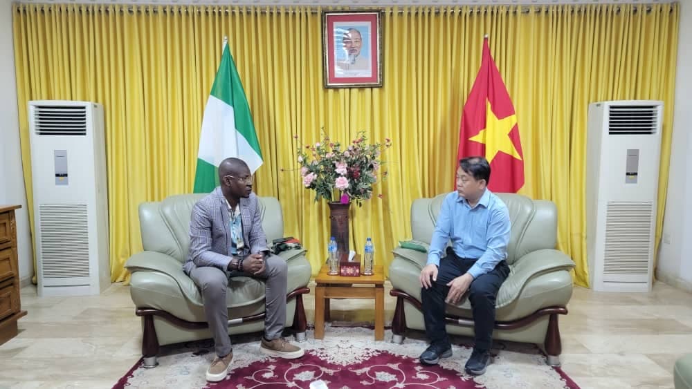 At a courtesy visit to the Embassy of Vietnam in Abuja